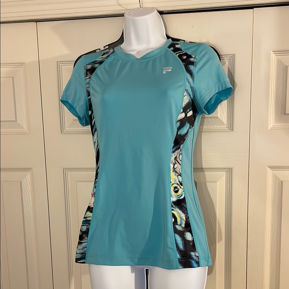 Fila Blue & Black Fitted Short Sleeve Jersey